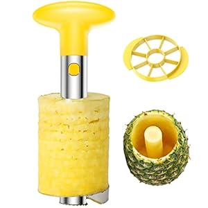 SameTech Easy Kitchen Tool Stainless Steel Fruit Pineapple Peeler Corer Slicer Cutter