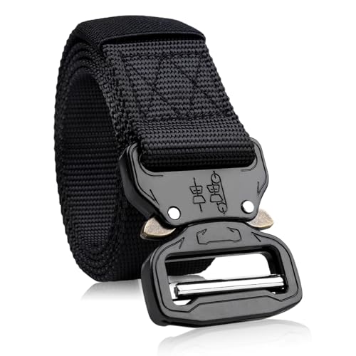 Schnellverschluss Taktischer Gürtel, Taktischer Gürtel für Herren,130CM elastischer Stretchgürtel 3,8 cm breit, Arbeitshose Gürtel, Stoffgürtel oder Gürtel ohne Schnalle für Alltag und Outdoor