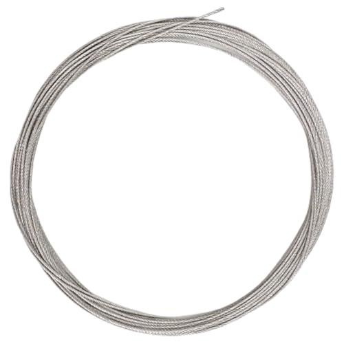 ZEVONDA Alambre para colgar cuadros, cuerda trenzada de acero inoxidable resistente de 10 metros, cuerda de alambre de 1 mm, cable de metal para colgar marcos de fotos, espejo y reloj