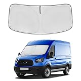 for Ford Transit 2015-2024 2025 Windshield Sun Shade - Custom Fit Front Window Shade Transit Accessories Wagon XL,Wagon XLT Cargo Vehicle,Connect Van XL Foldable Sunshade Blocks UV Rays