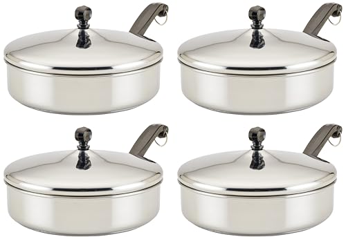 Image of Farberware Classic Series Stainless Steel Saute Pan with Lid, 2.75-Quart Kitchenware, Silver (Pack of 4)