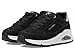 Skechers UNO GEN1-SHIMMER Away Sneaker, Black, 1 US Unisex Little Kid