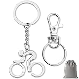 garde boue velo route sous selle [Décoration unique] : Ce porte-clés de vélo sportif présente une surface brillante et lisse, résultat de multiples processus de polissage et de vernissage. Le double anneau de clé intégré est fiable et robuste, assurant la sécurité de vos clés. Il convient largement aux amateurs de vélo pour décorer leurs clés, leurs sacs à dos et peut également être offert en souvenir lors de diverses manifestations sportives.