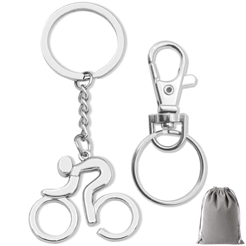 GENSMILE Portachiavi per Bicicletta Regalo per Uomini e Donne - Portachiavi per Bici Sportiva per Ciclisti, Decorazione per Bici da Strada, Regalo Creativo per Appassionati di Ciclismo