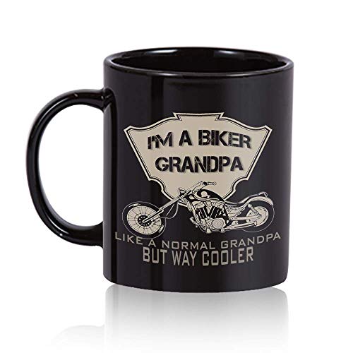 Biker grandpa Coffee Mug. Biker grandpa gift 11 oz. black