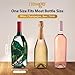 NEWGO® Wine Cooler Sleeve, Reusable Wine Ice Pack Sleeve with Protector, Rapid Cooling Insulator Bottle Chiller for Champagne Burt White Red Wine, Beer (Plant)