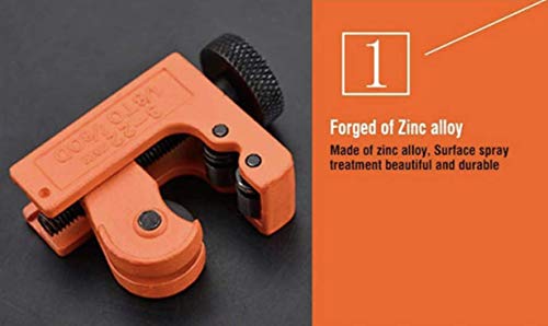Image of Edward Tools Harden Pro Mini Pipe Cutter 1 /8 inch to 7 /8 inch - Cuts Copper, Aluminum, Metal - Multi Use Tube Cutter, PVC Cutter - Cuts Arrows, Lines - Heavy Duty Steel Blade Pipe Cutter Wheel