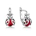 butterfly Niña Pendientes de Plata Rojo Papel Regalo Comunión