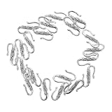 LIFKOME 20 Stück S-hakenverschluss Aus Legierung Für Armbänder Zur Schmuckherstellung Tibetischer Stil Verschluss Im Antiken Silberlook Kleine Und Kreative Armband-verbinder
