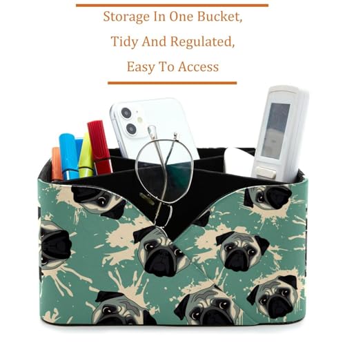 Organiseur de bureau gris à 4 compartiments pour stylos - 3