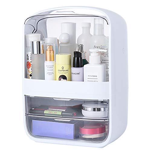 Portable Multifunctional Fully Open Makeup Organizer, Drawer Makeup Storage Box Desktop Sundry Storage Case,Waterproof&Dustproof Cosmetic Box