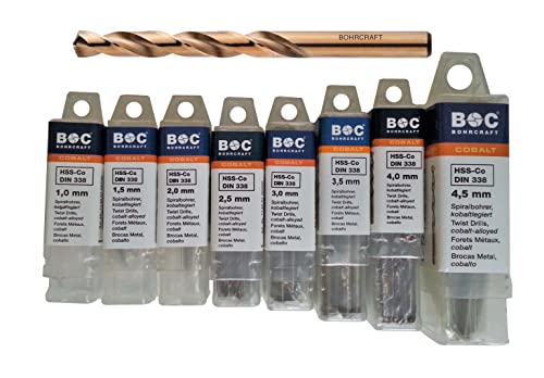 10er Set HSS-Cobalt Spiralbohrer Für Edelstahl & Eisen – 5,5mm – Perfekt Für Metall Und Holz