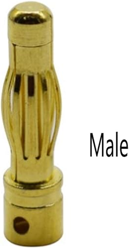 Miniatura 5 de Yiqigou 20 pares chapados en oro de 0.157 in 0.157 in macho hembra Banana Plug Bullet adaptador para RC Lipo Battery ESC Motors