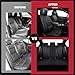 FREESOO Black Car Seat Covers Full Set - Faux Nappa Leather Seat Covers for Cars, Ultra Breathable Waterproof Front Seats Protector with Lumbar Support, Universal Fit for Automotive Sedan SUVs Pickups
