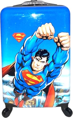 Fast Forward Superman Kids Luggage 20” Hard-Side Carry-On Spinner Luggage