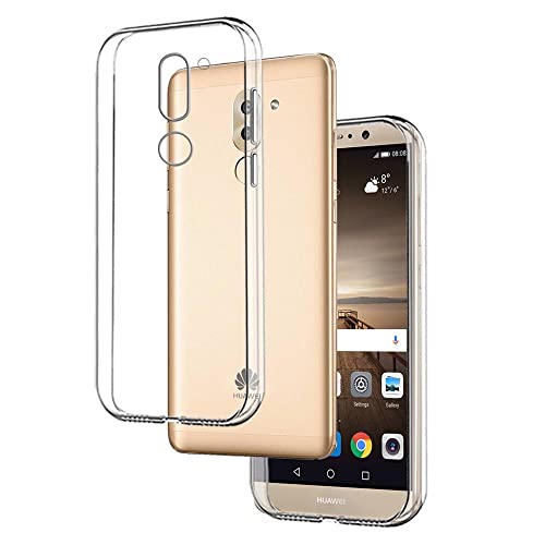 REY Funda Carcasa Gel Transparente para Huawei Mate 9, Ultra Fina 0,33mm, Silicona TPU de Alta Resistencia y Flexibilidad