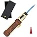 DOUBFIVSY Briquet Tempete avec Boîte Cadeau, Jet Flamme Briquet au Butane Remplissable Coupe-Vent Briquet Chalumeau Réglable pour Cigarette Cigare Barbecue Camping Soudure Soudage (Acajou Rouge)