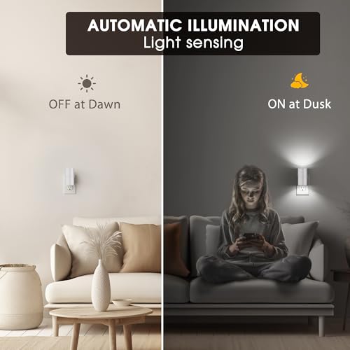 Image of Briignite Night Lights Plug into Wall, Modern LED Night Light Plug in