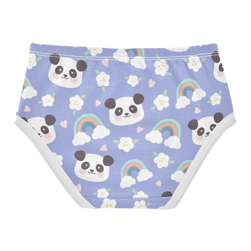 Wusikd Panda Bear Face Girls' Underwear Cotton Flowers Girls Briefs Soft Toddler Underwear 3T Multi2