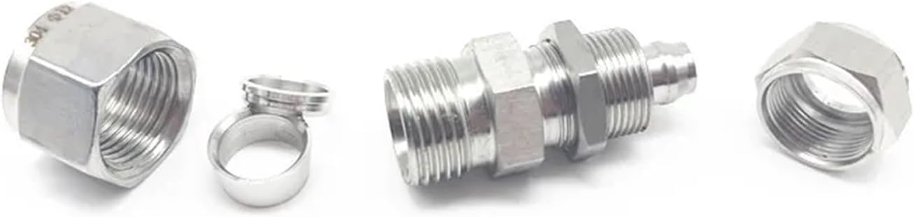 1pcs 304 Stainless Steel Quick Twist Card Sleeve Fitting PU Hose To Hard Tube Through Board Type Joint(10mmx10mm)