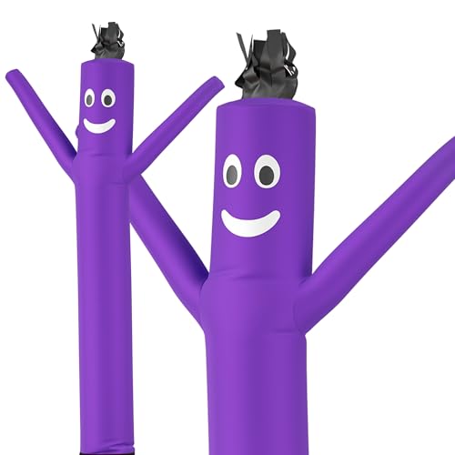 Image of LookOurWay Air Dancers Wacky Waving Inflatable Tube Man Attachment - 7 Feet Tall Advertising Air Dancer Waving Man Inflatable Tube Guy - Blower Not Included - Purple