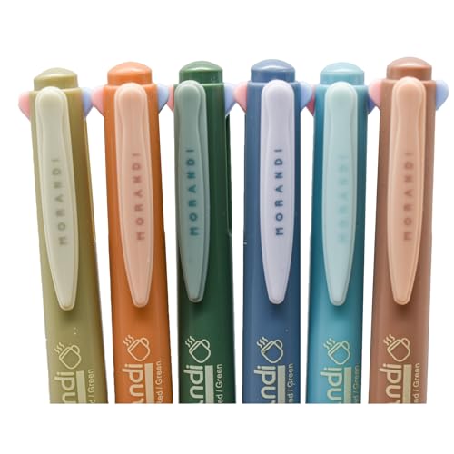 12 bolígrafos de gel multicolor 4 en 1 retractiles miniatura 5
