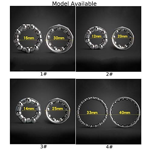 WDFTS Newest 2Pcs/Set Headset Bearings 25-40mm Repair Accessories Riding Replacement Steel Retainer Maintenance Cycling Bicycle Bicycle Headset Bearing (Color : 4)