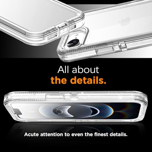 AICase for iphone 17e Case/iphone 16e Case Clear 3 in 1 Heavy Duty Drop Protection Full Body Rugged Shockproof/DustProof Triple Layer Transparent Military Protective Tough Durable for iphone 17e/16e_1 by AICase - Used condition - Image 7