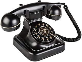 Retro Classic Landline Telephone Adjustable Ringer Volume Button Phone Redial Function Corded Desk Phone for Home Office Hotel