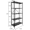 Multi-Function Wheeled Iron Five-Layer Folding Storage Rack (Black)