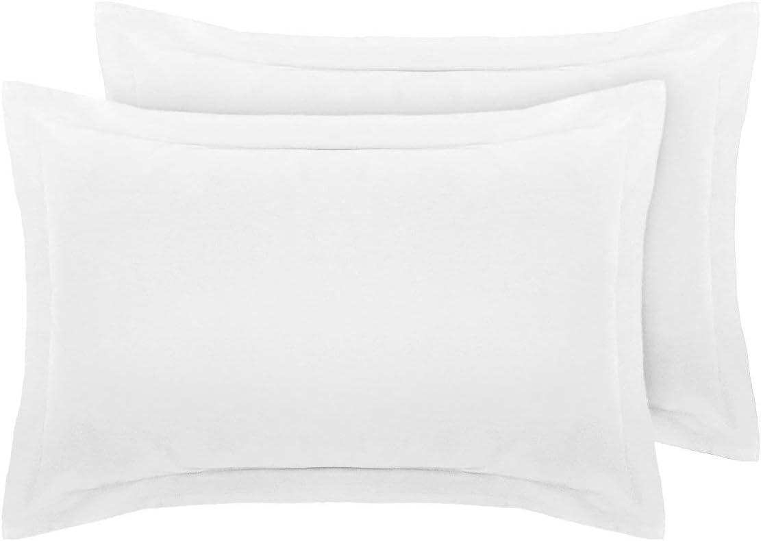 INDUS TEXTILES Pillow Cases 2 pack 800 Thread Count 100% Egyptian Cotton Hotel Quality Soft Sateen white pillowcases 2 pack -2 x Oxford Pillow Cases (50 x 75cm + 5cm)