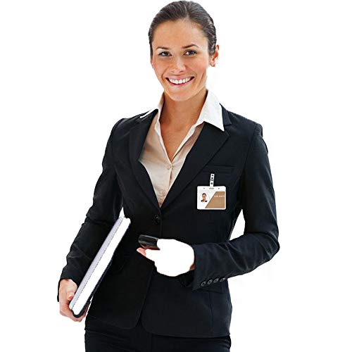 50 Pcs Badge Holders And Metal Clips Clear Plastic Horizontal Name Tag Holders With Clips Id Badge Holder With Metal Clips #TOP5