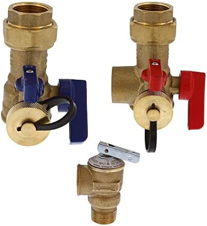 Jones Stephens D05101 3/4” SWT Tankless Water Heater Valve Service Kit with Pressure Relief Valve - N/A