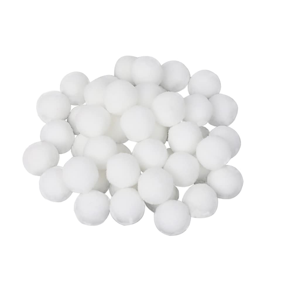 Hugede White 100 Pcs 1 Inch Pom Pom Balls Solid Color Pom Poms Craft Pom Balls Puff Pom Pom Balls Christmas Fuzzy Pom Pom For Diy Decorations