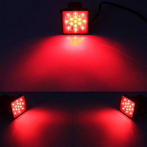 Opp Ulite Trailer Hitch Lights Led Brake Tail Light 15 Leds Red Lens Cover Light Fit 2" Receiver Truck Suv (Trailer Lights Ly039-1) #TOP4