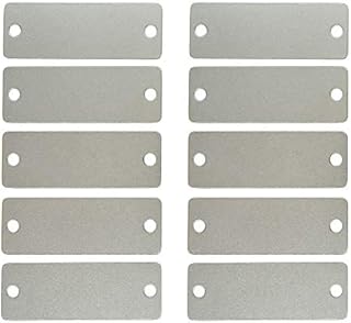 25 Pack Stainless Steel Blank Tags Rectangle Stamping Blanks with Two Holes