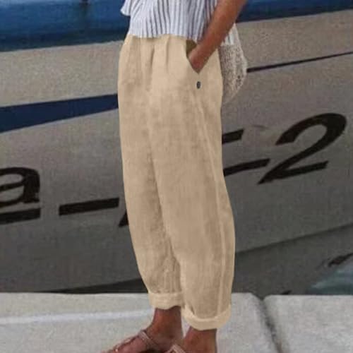 Pantalon décontracté confortable coupe ample coton léger - 3