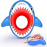 Diseño realista en forma de tiburón, este flotador de piscina es un buen regalo de cumpleaños para niños que puede combinar con la fiesta temática de verano, o una buena opción para un día en el mar o lago con amigos.