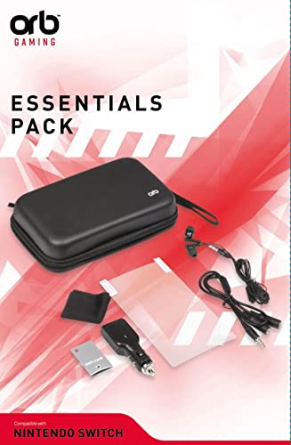 Kit para viagem: Case, Carregador, Headphones, Protetor de tela & Cleaning Cloth Nintendo Switch