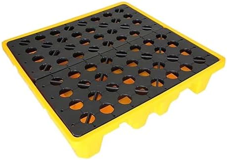 Stackable Modular Spill Containment Platform with Grating - Industrial Safety, Leak Prevention, Heavy-Duty Design, Eco-Friendly, Easy Assembly for Hazardous Materials