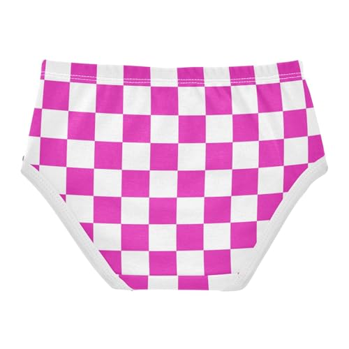 Pink and White Buffalo Checkered Toddler Girls's Underwear 2T2