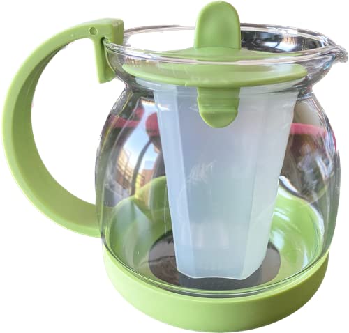 Genérico Jarra con Filtro para Infusiones, Té y Café. Apta para el Microondas. Infusionador. Tetera de cristal con...