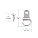 Rustark 110Pcs Silver Metal D Ring Picture Hangers Frame Hanging Hangers Single Hole with Screws for Picture Painting Frame Cross-Stitch