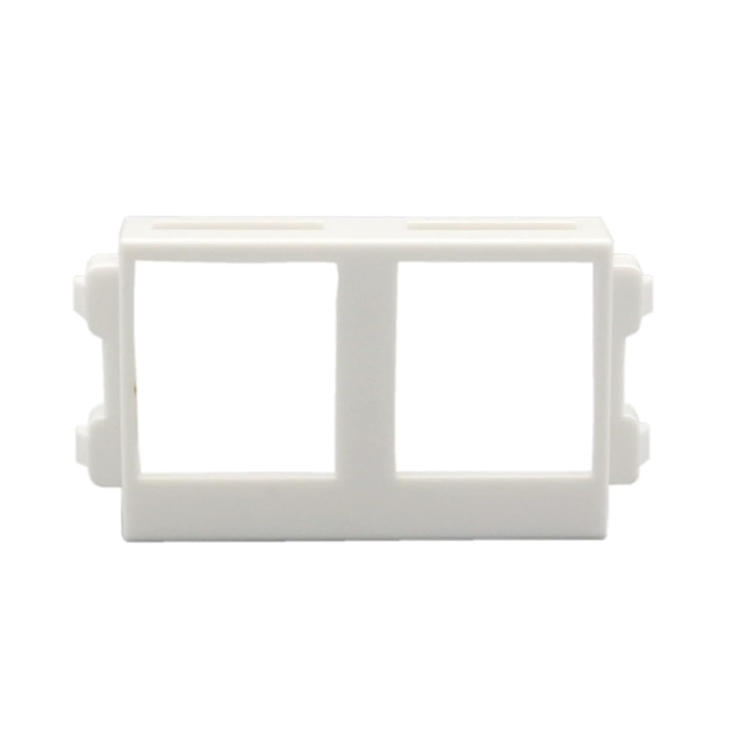 Empty Module with Two Holes for plugging into The Coupler HDMI U RJ45 TV trapezoidal Socket 23x36 mm