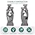 Ultym 40.5" Outdoor Fountain, Four-Column & Bowls Water Feature with LED Lights, Modern Resin Soothing Cascading Waterfall for Patio, Backyard, Garden or Porch