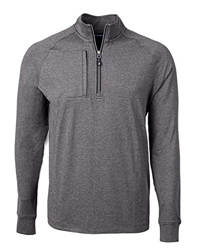 Cutter & Buck Adapt Eco Knit Heather Mens Big & Tall Quarter Zip Pullover