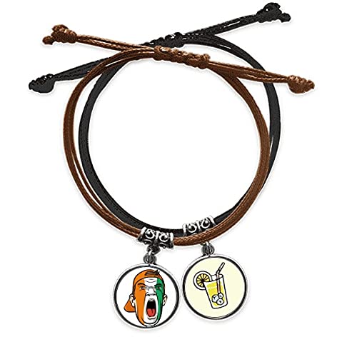 Chaine de main bracelet cuir Ivoire ajustable pour éviter la perte de bijoux