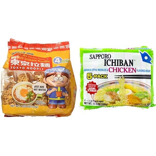 Tokyo Ramen Sopa de fideos con sabor a pollo Sapporo Ichiban de 4.23 onzas, paquete de 17.5 onzas