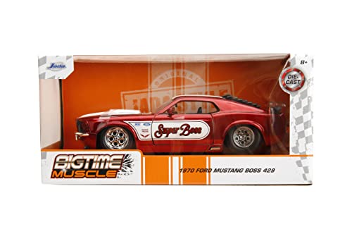 Jada Big Time Muscle 1:24 1970 Ford Mustang Boss 429 Rojo miniatura 2