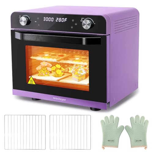 WECLAYER 36L Polymer Clay Oven with Fast Preheat Precise Temperature and Time 38QT/36L 120V 1800W Large Capacity Electric Oven for bake Clay Polymer Clay Tools Includes Wire Rack and Thickened Gloves